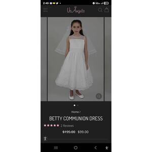 Betty Communion Dress Girls Size 7